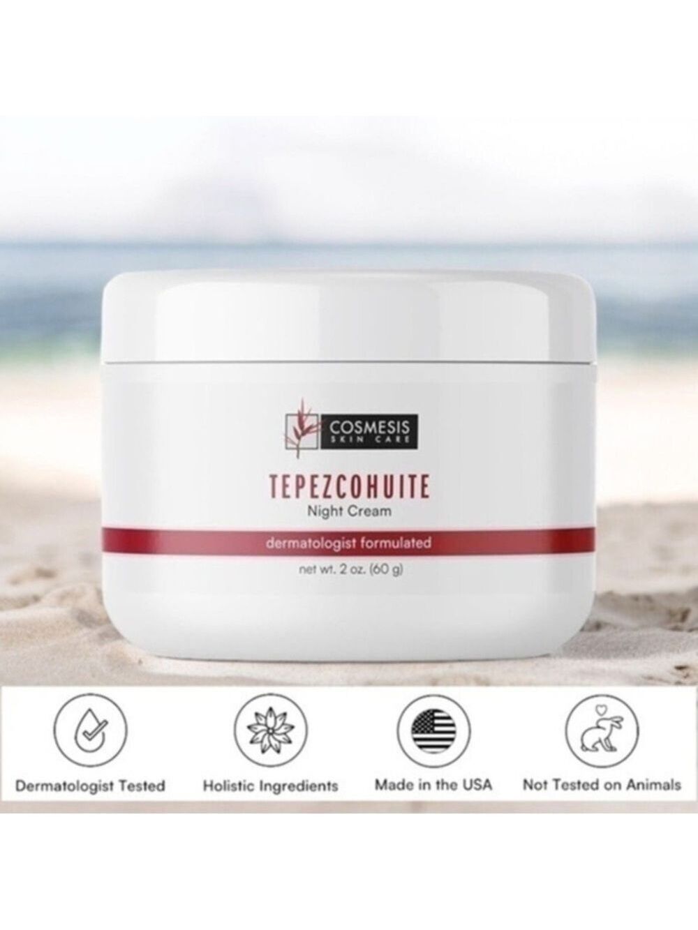 Cosmesis Skincare Tepezcohuite Night Cream 2 fl oz NIB
